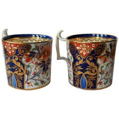 Georgian, PAIR, of DERBY Porcelain COFFEE CANS,  circa 1810