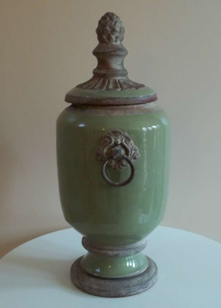 Georgian Unusual Stoneware Lidded Jar circa 1820