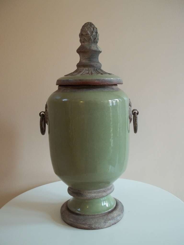 Unknown Unusual Stoneware Lidded Jar circa 1820