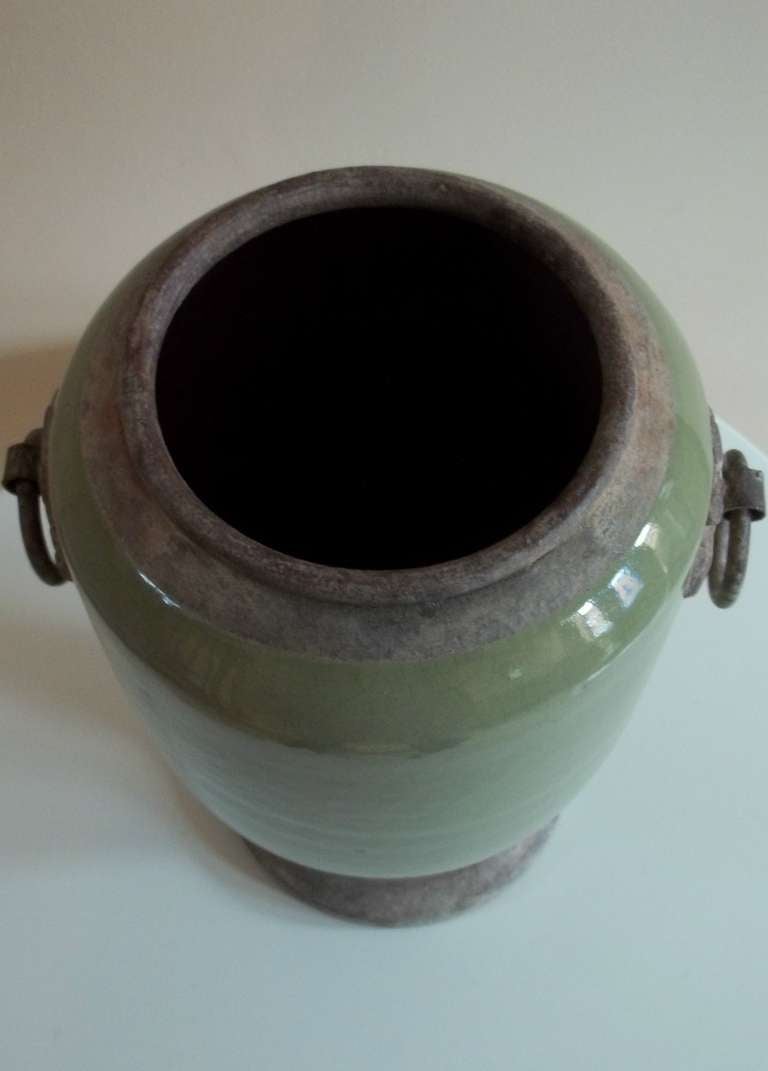 Unusual Stoneware Lidded Jar circa 1820 1