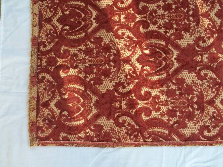 Beautiful, Large, Heavy, Woven THROW, paisley pattern, circa 1920 at