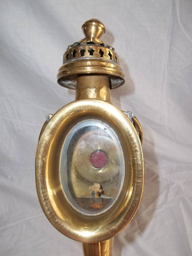 Edwardian Pair of Brass CARRIAGE LAMPS, circa 1905 2