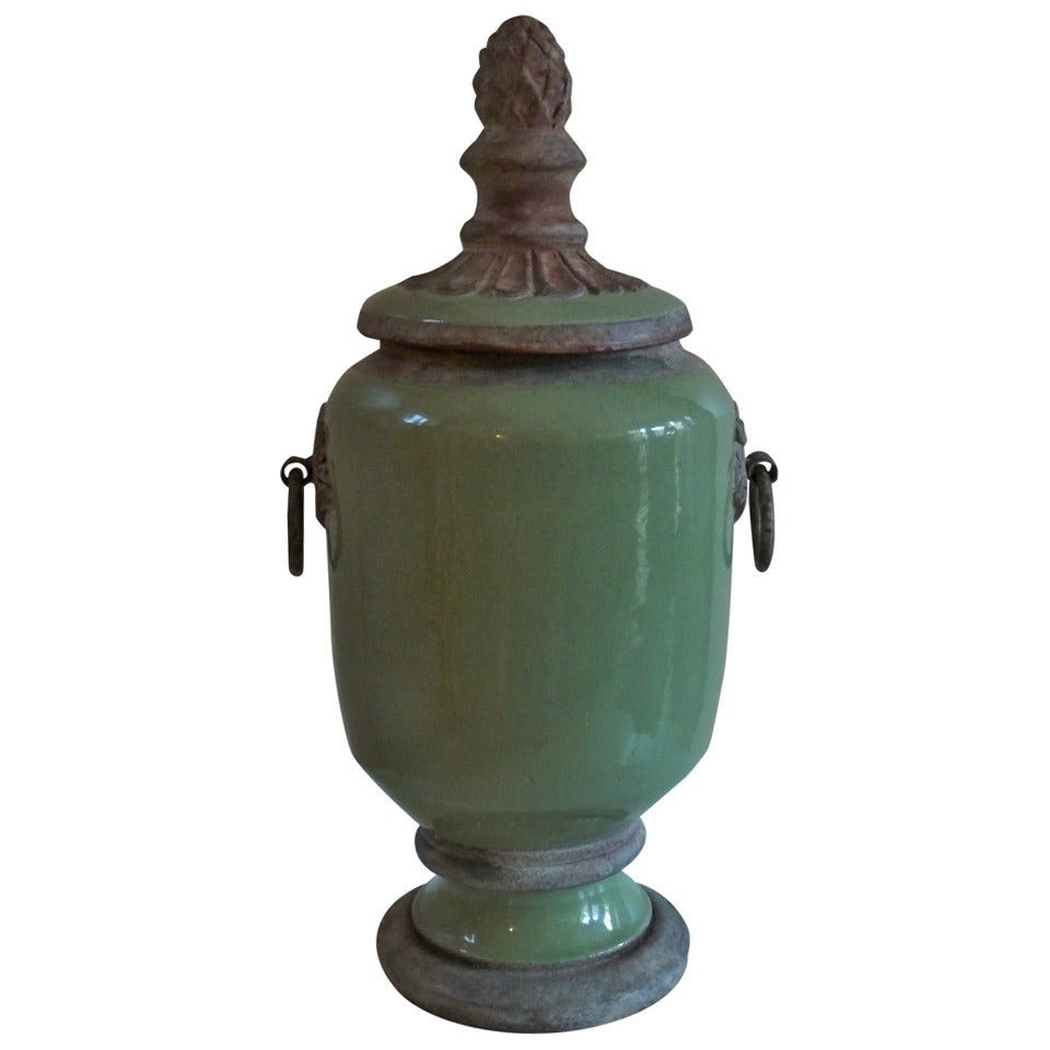 Unusual Stoneware Lidded Jar circa 1820