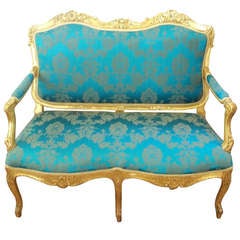 Mid-19th Century, Settee or Sofa, Louis XV Style, English, Giltwood, circa 1850 9