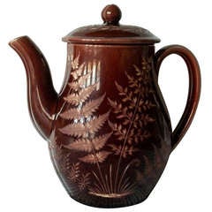 Rare, Wedgwood, Coffee Pot, Incised Fern Patt'n, George III Period, circa 1810
