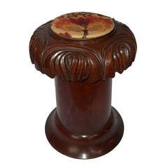 Antique William 1Vth, Regency Period, Mahogany, COLUMN STAND or STOOL, circa 1830