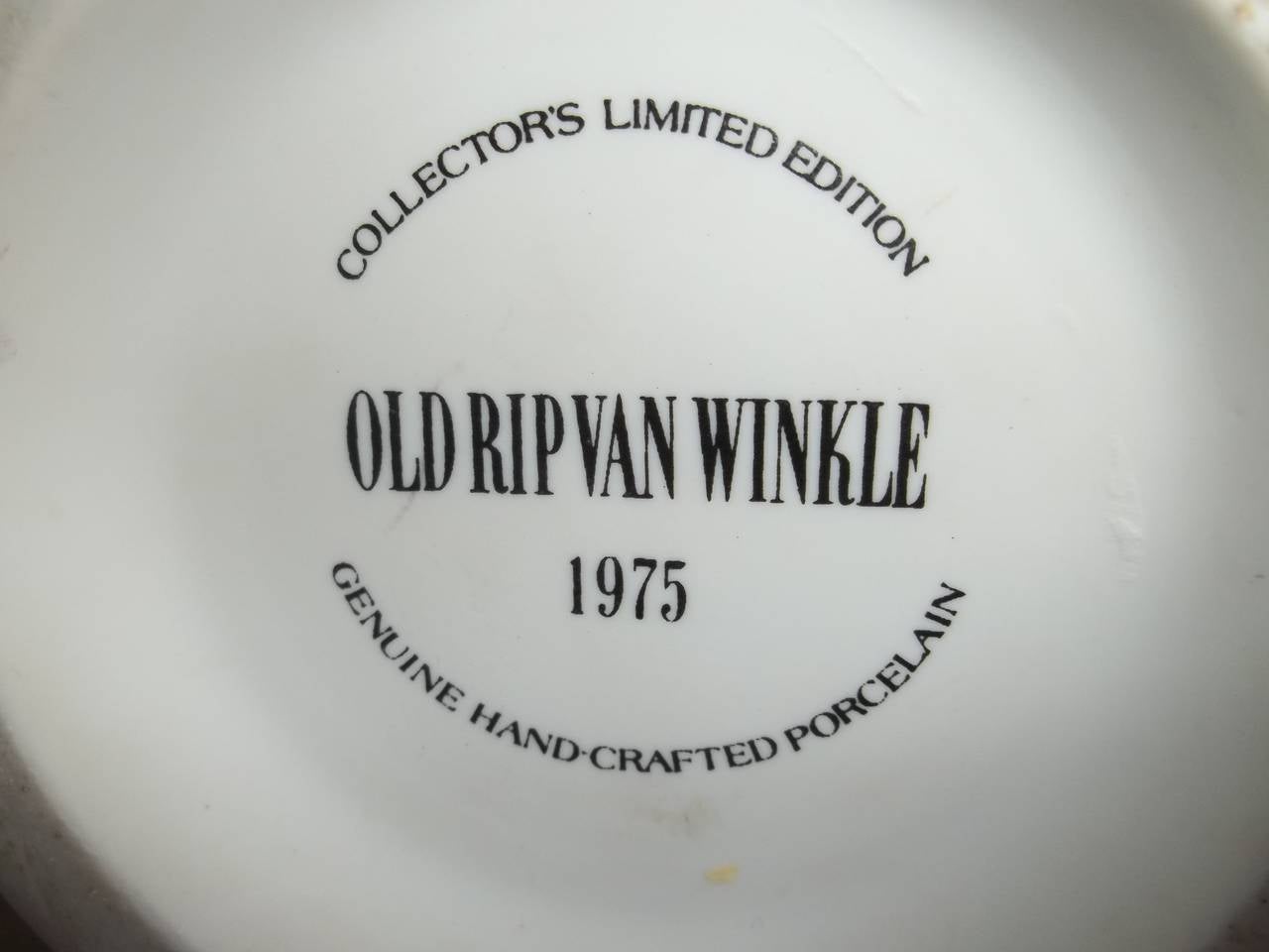 Vintage, Rip Van Winkle, Porcelain, Bourbon Decanter, 1975 2