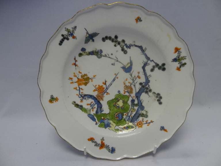 Meissen Porcelain Dinner Plate in Three Friends Pattern