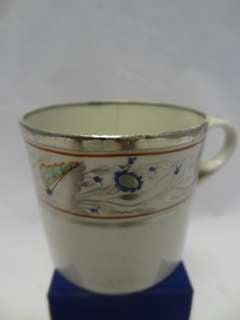 Grainger  Worcester  Porcelain  Coffee Can Decorated with Platinum Decoration