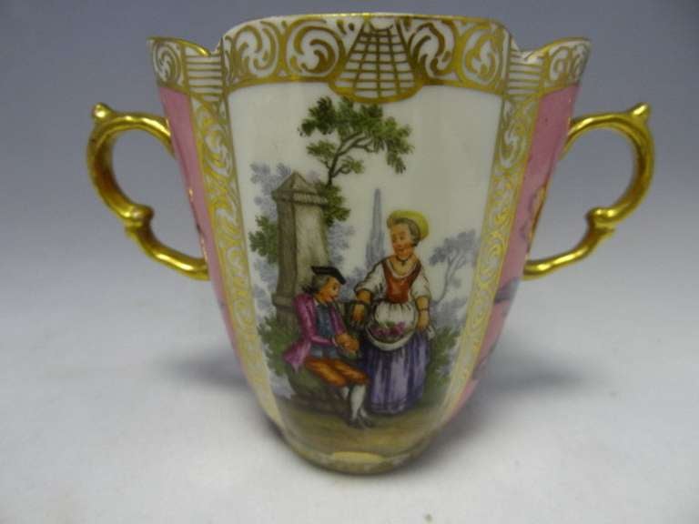 Dresden Wolfsohn Porcelain Ornamental Cabinet Cup and Saucer 2