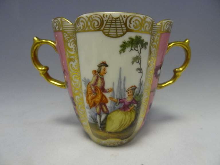 Dresden Wolfsohn Porcelain Ornamental Cabinet Cup and Saucer 3