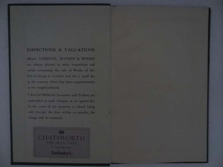 Sothebys Catalogue Furniture Sale etc. from the Estate of the Earl of Rosebery In Good Condition For Sale In Leeds, GB