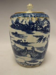 Antique Porcelain Salopian Tea Caddy