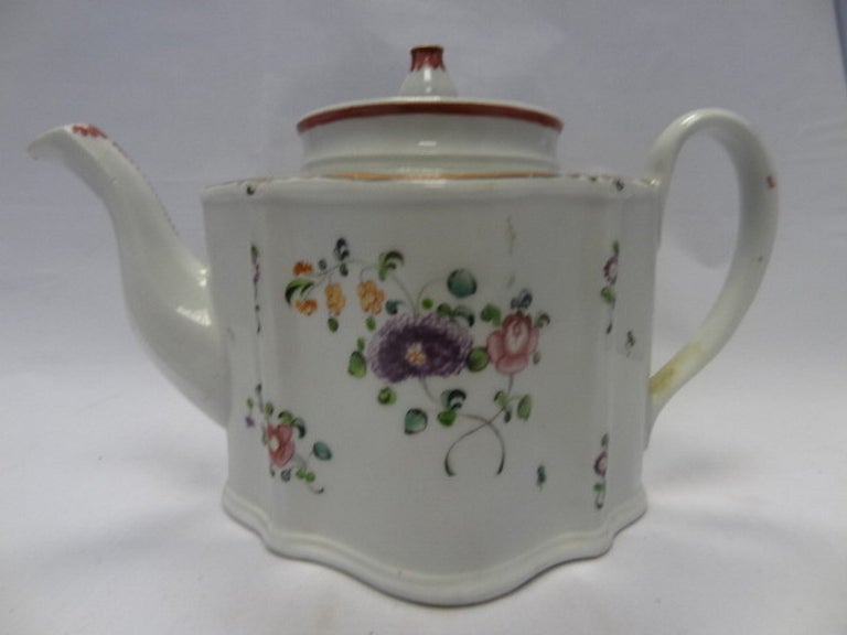 New Hall Porcelain Teapot Pattern 297 at 1stDibs