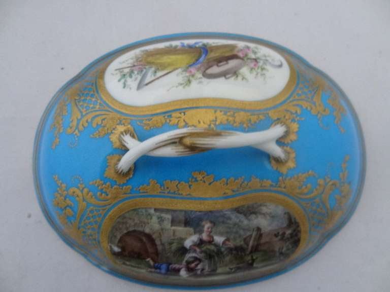 Sevres Porcelain Ornamental Tureens In Excellent Condition For Sale In Leeds, GB