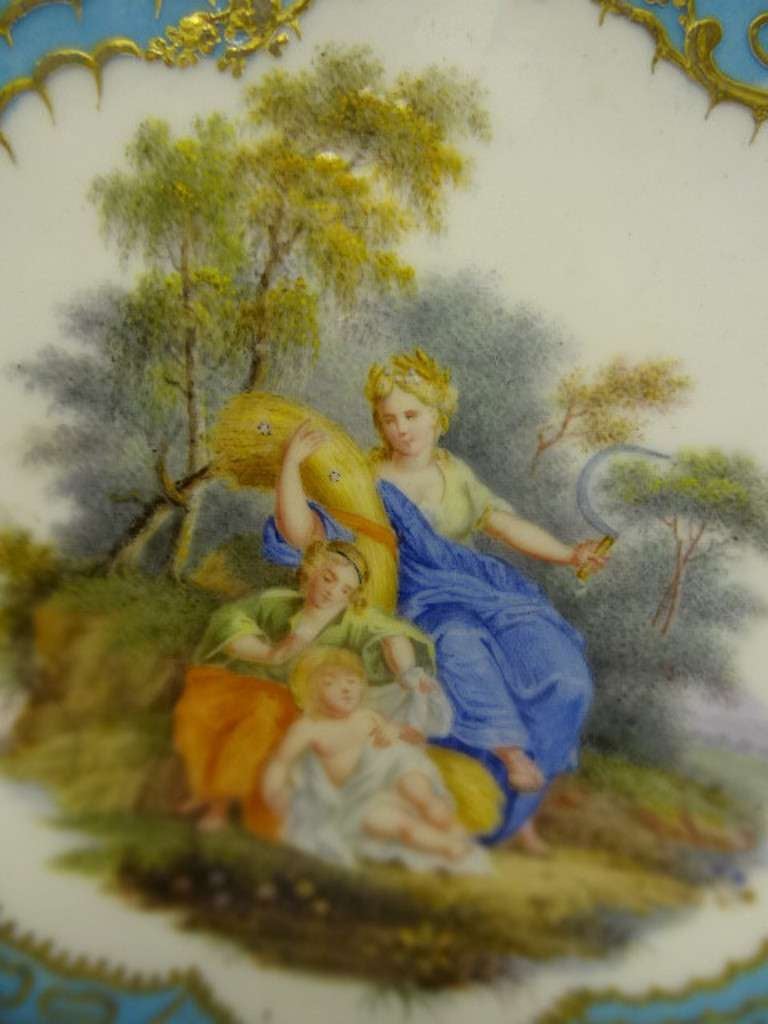 Sevres Porcelain Ornamental Cabinet Plate In Good Condition For Sale In Leeds, GB