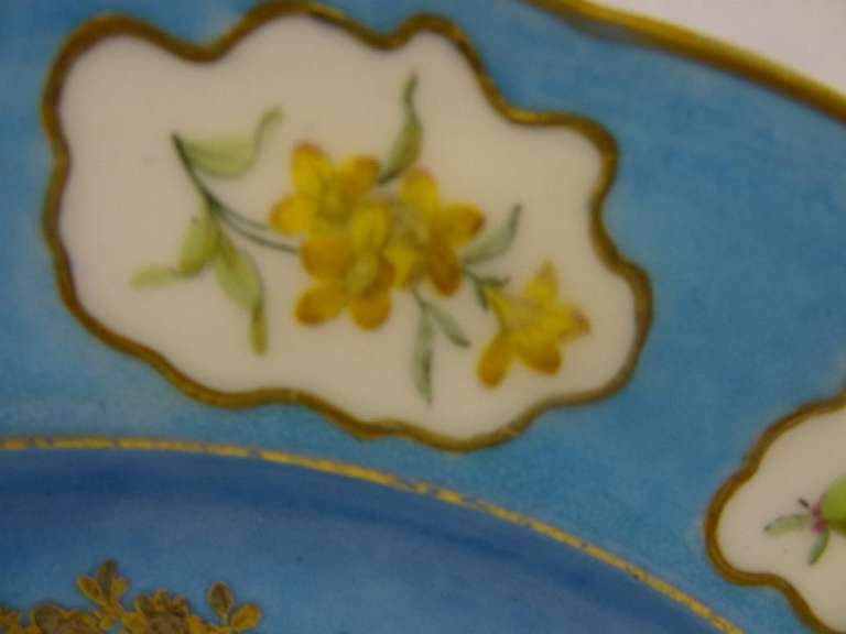 18th Century and Earlier Sevres Porcelain Ornamental Cabinet Plate For Sale