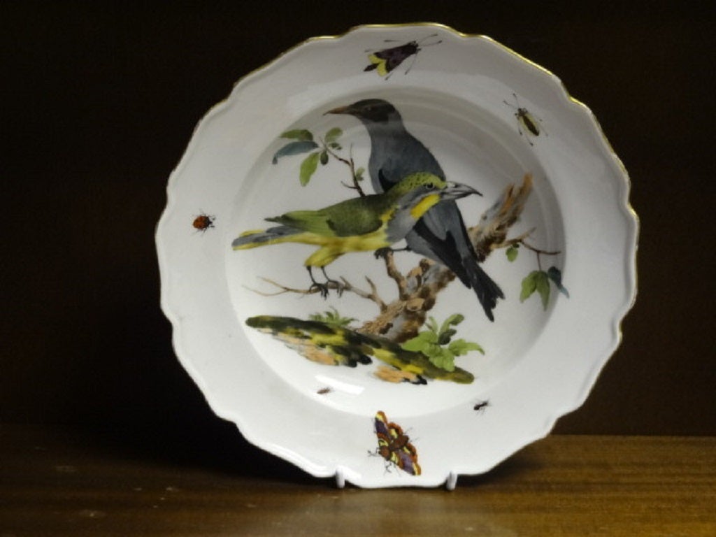 Porcelain Soup Plate made during the era of Count Marcolini's management of the Meissen factory. Marcolini's tenure at Meissen brought stability to the factory and in so doing created another period when pieces of the highest quality were again