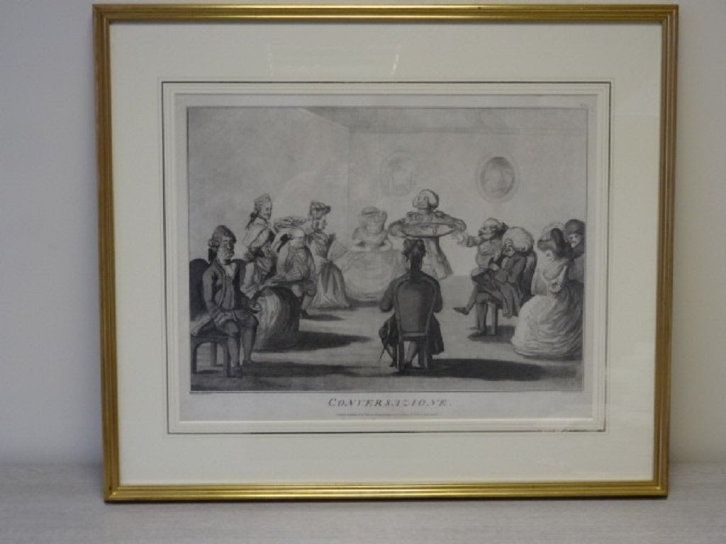 Conversazione after W H Bunbury, Stipple Engraving