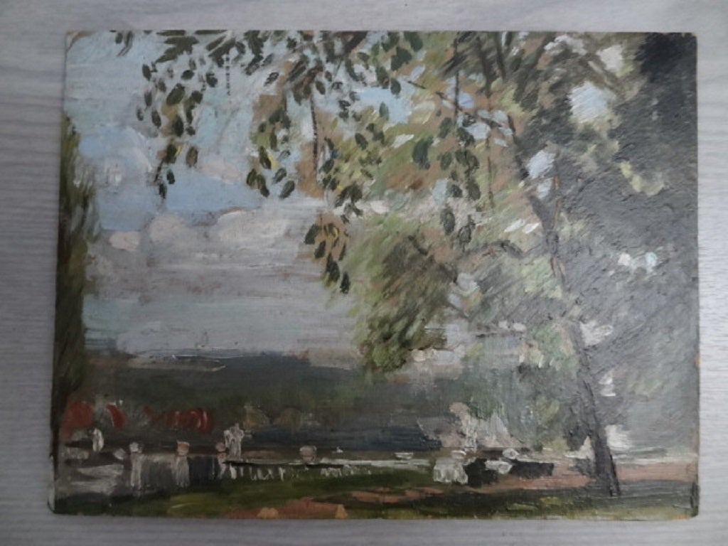 Philip Connard RA View Over Richmond Park and (reverse) A Lady