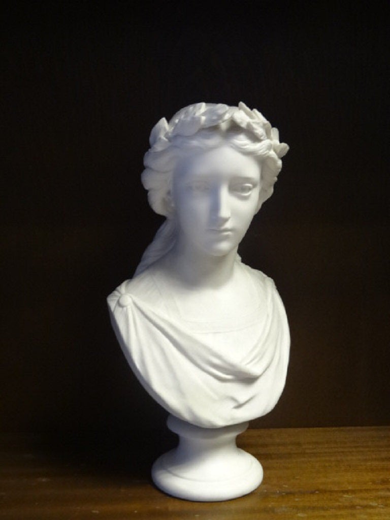 English Copeland Parian Ware Bust of the Muse 'Poetry'