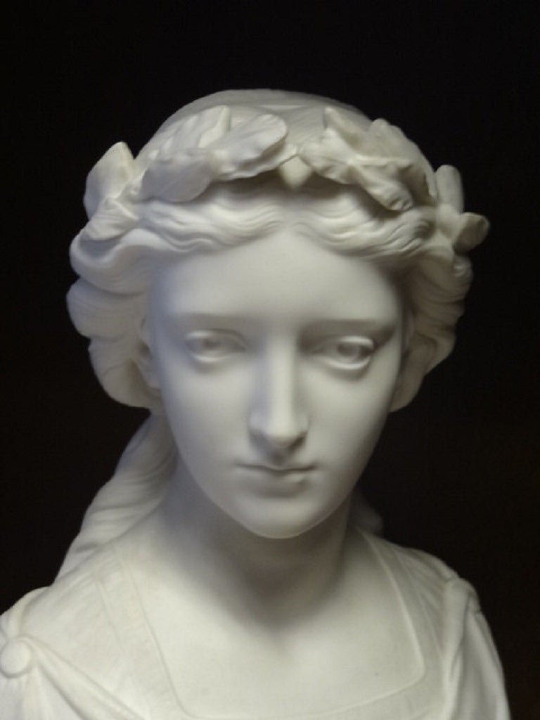 Copeland Parian Ware Bust of the Muse 'Poetry' In Good Condition In Leeds, GB