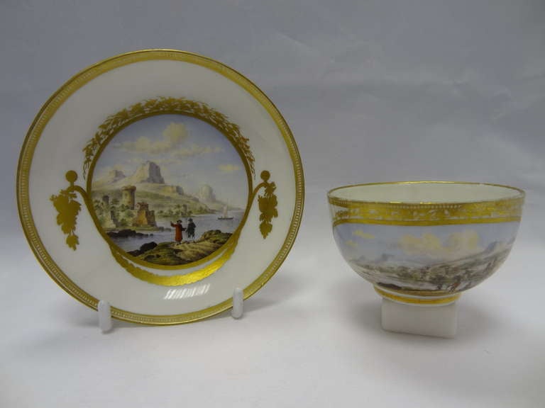 Cup and Saucer with Scenic Views