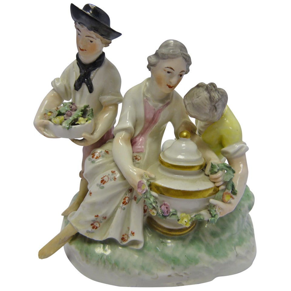Frankenthal Porcelain Figure Grouping 1778 For Sale