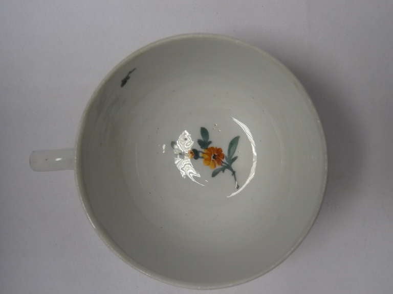 18th Century and Earlier Marcolini Meissen Pair Breakfast Cups and Saucers For Sale