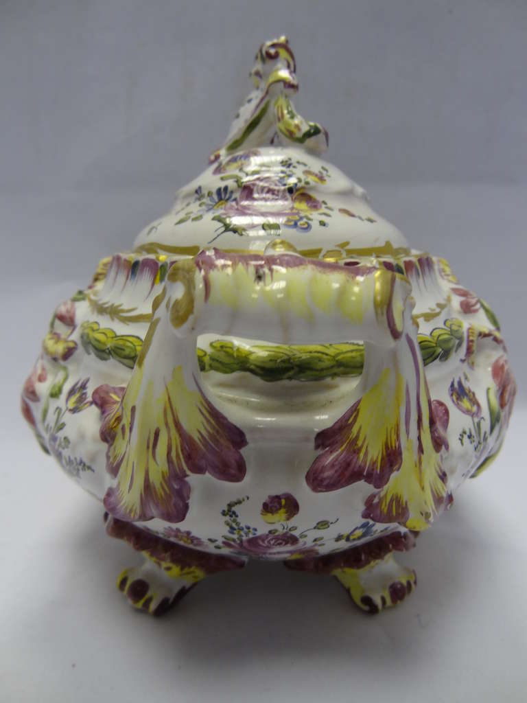 Veuve Perrin Faience Tureen with Cover In Good Condition In Leeds, GB