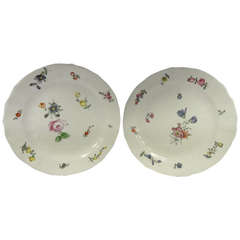 Antique Fuerstenberg Porcelain Floral Plates