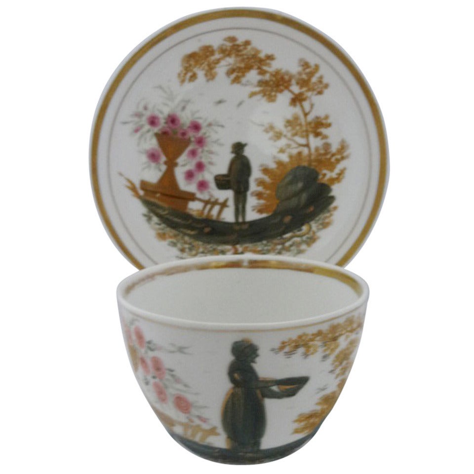 Peover Porcelain Cup and Saucer For Sale
