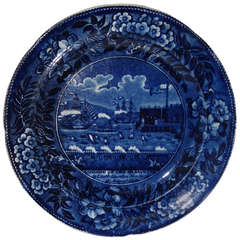 Staffordshire Plate The Landing of General Lafayette at New York