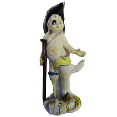 Antique A J. J. Kaendler Meissen Figure: Cupid in Disguise as a Pirate