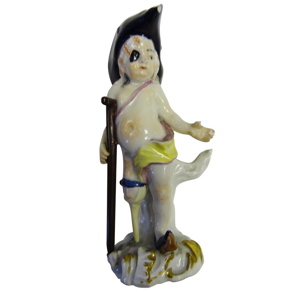 A J. J. Kaendler Meissen Figure: Cupid in Disguise as a Pirate For Sale