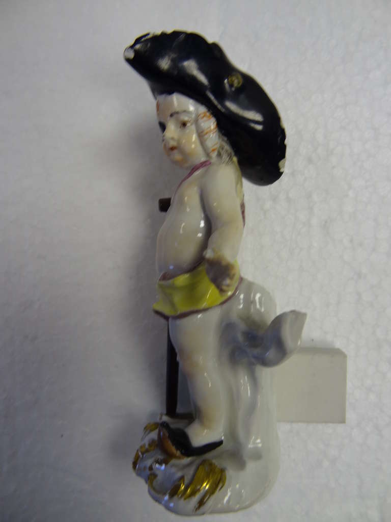 German A J. J. Kaendler Meissen Figure: Cupid in Disguise as a Pirate For Sale