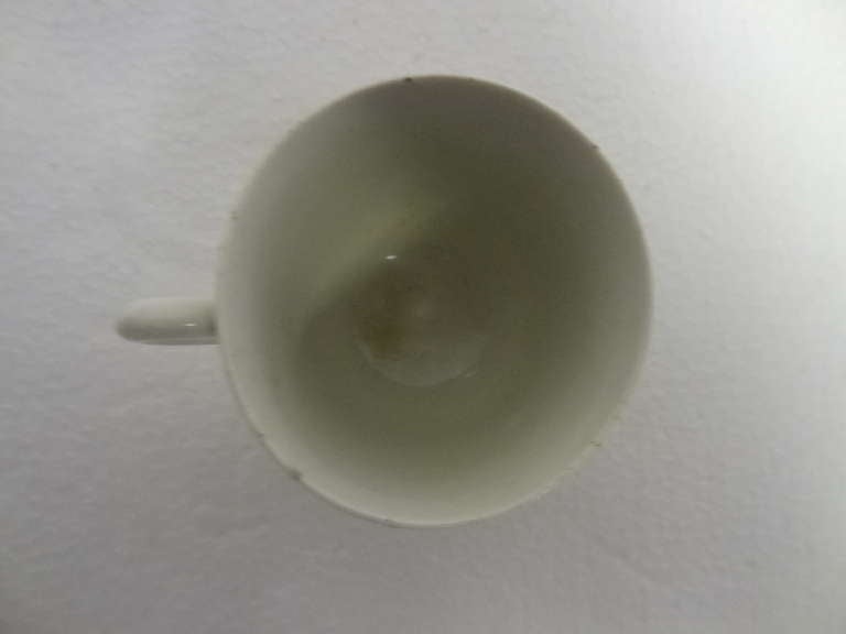 Bow Porcelain Polychrome Coffee Cup For Sale 2