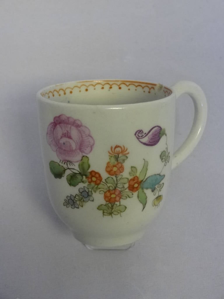 Lowestoft polychrome coffee cup circa 1780.