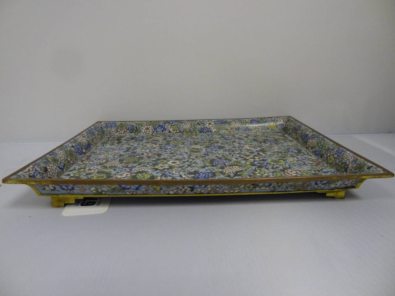 Cloissoné Nineteenth Century Cloisonne Chinese Tray For Sale