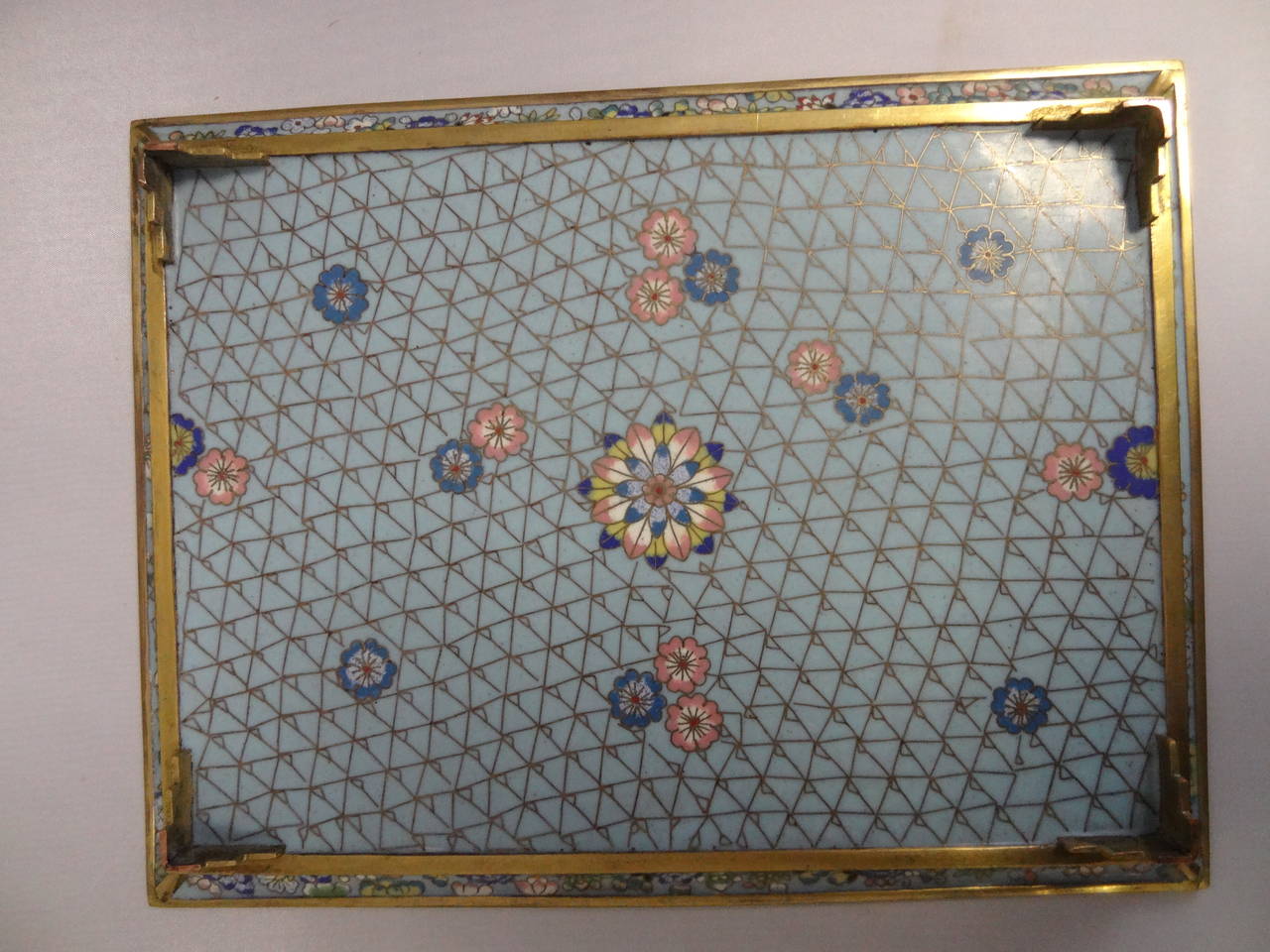 Nineteenth Century Cloisonne Chinese Tray For Sale 1