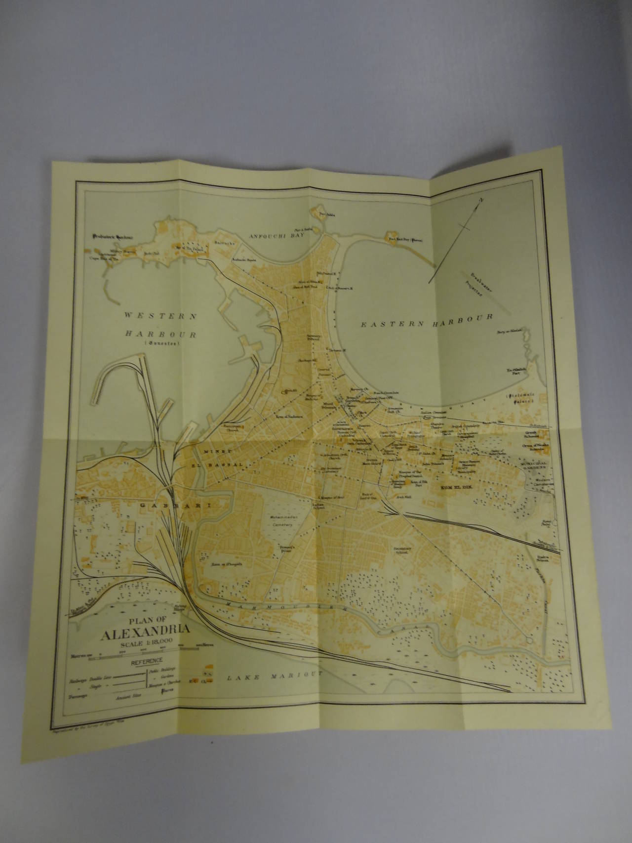 8vo., x frontispiece preface authorities contents list of maps and plans including Pompey's Pillar and Temple of Serapsis listed where they should be ie. on p 144 when in fact they are inserted on p 44, 227 pp inc. index,pull-out map of Alexandria