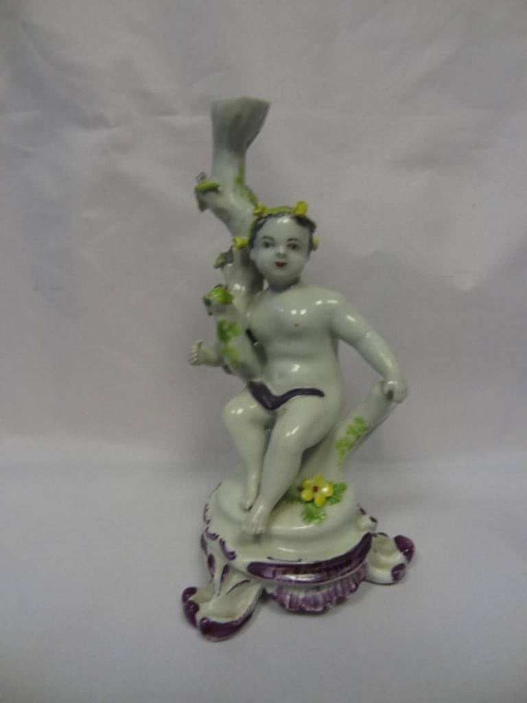 Bow Porcelain Candlestick, circa 1760