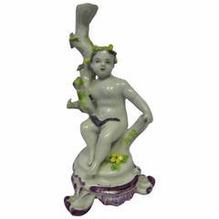Bow Porcelain Candlestick, circa 1760