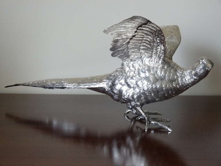 Neresheimer Silver Pheasant 1913 Provenance Chatsworth House Attic Sale For Sale 2