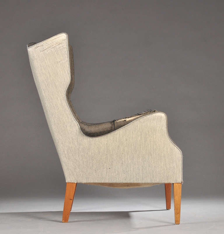 Danish Wingback Chair by IM Christensen For Sale