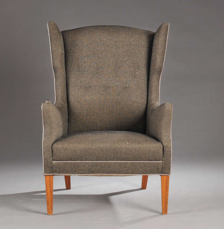 Wingback Chair by IM Christensen In Good Condition For Sale In London, GB