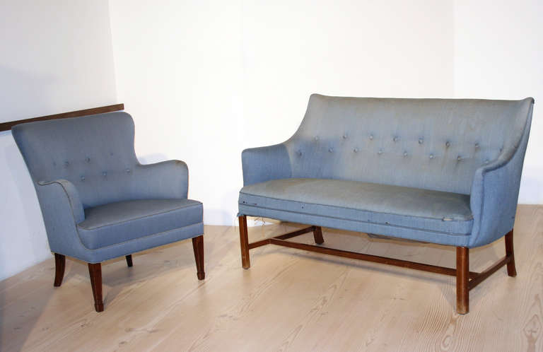 Mid-20th Century Frits Henningsen Sofa, circa 1930-1950 For Sale