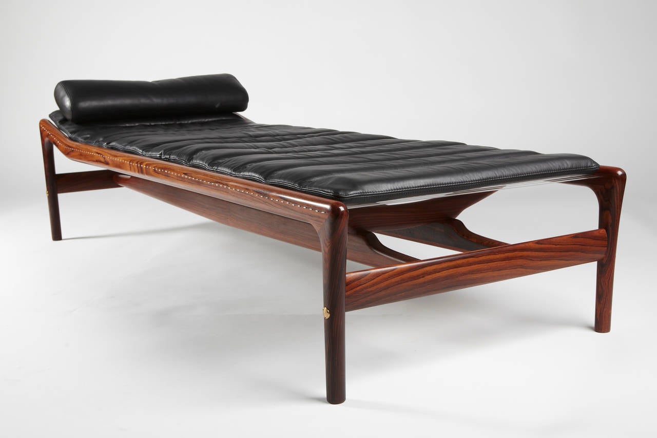 Scandinavian Modern Helge Vestergaard Jensen Rosewood Daybed For Sale