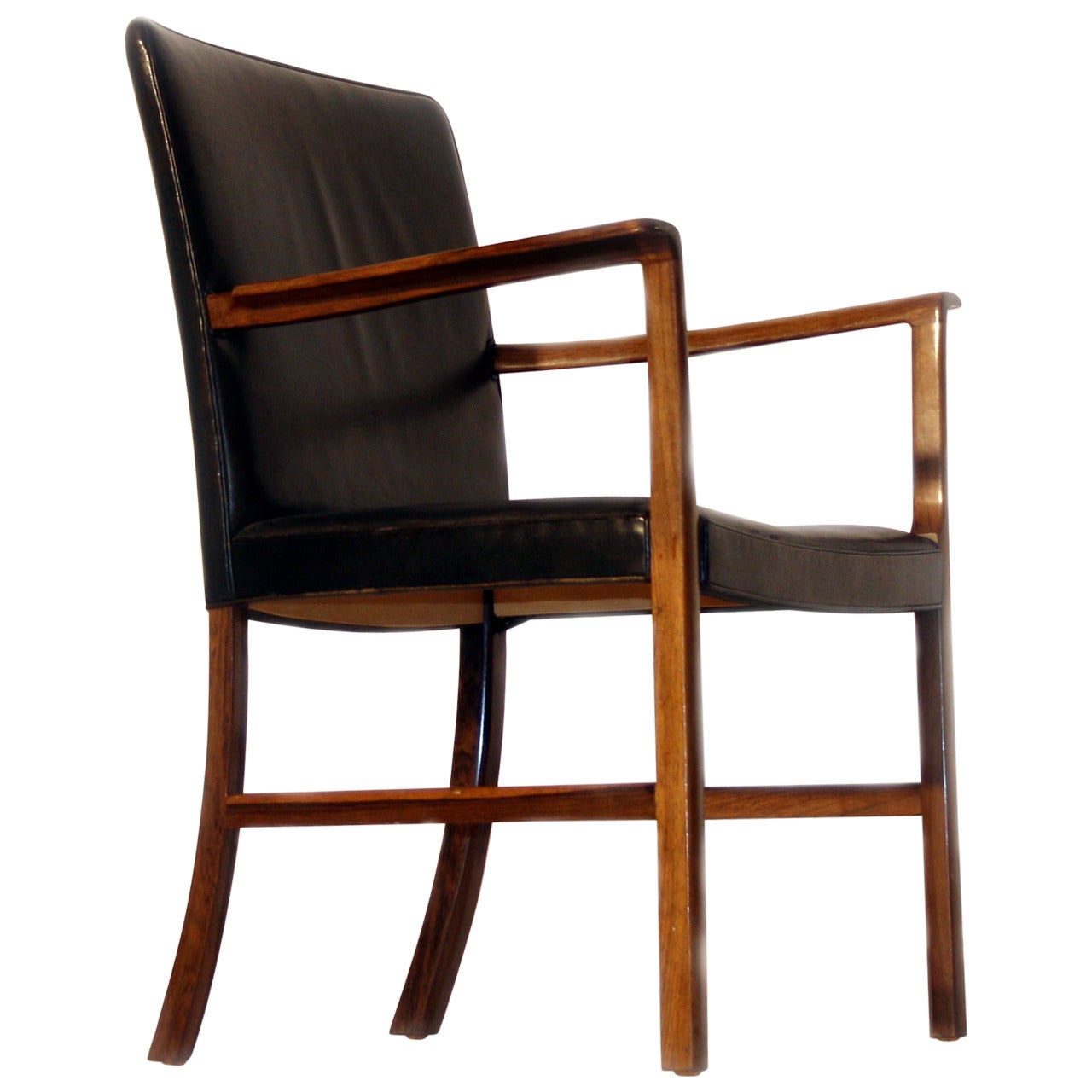 Ole Wanscher Rosewood Desk Chair, circa 1950 For Sale