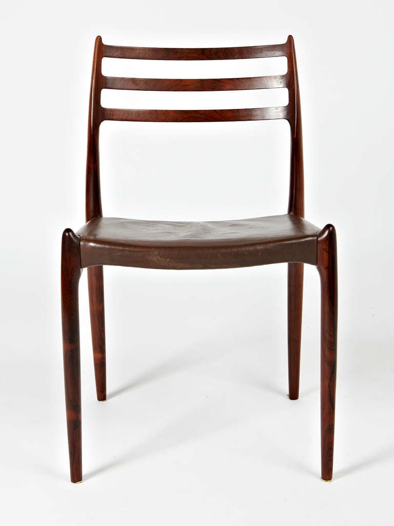 Niels Otto Møller, 1962, Rosewood Carvers with Six Side Chairs 2